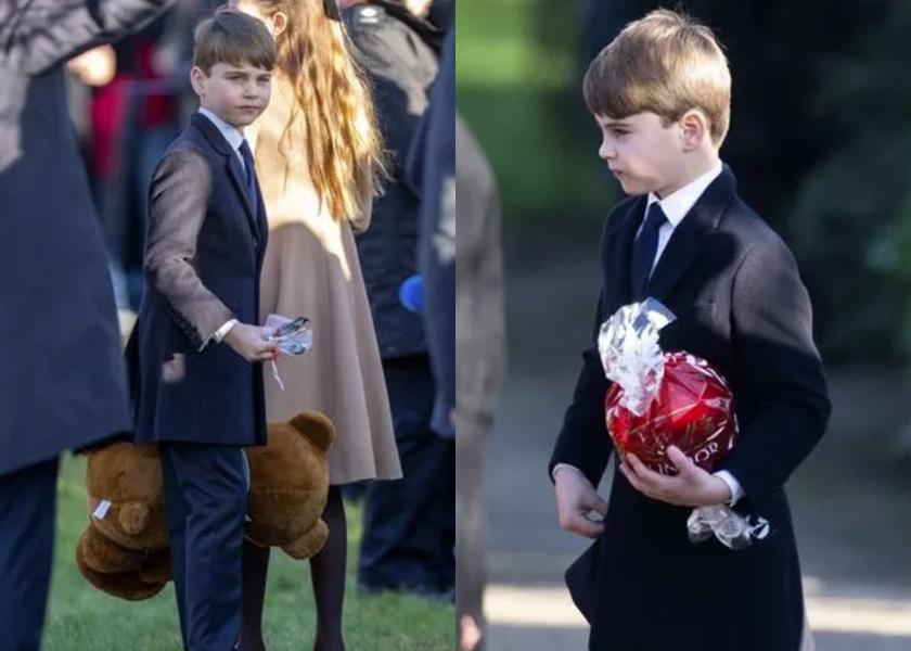 路易王子手捧民眾的禮物。(翻攝自IG)