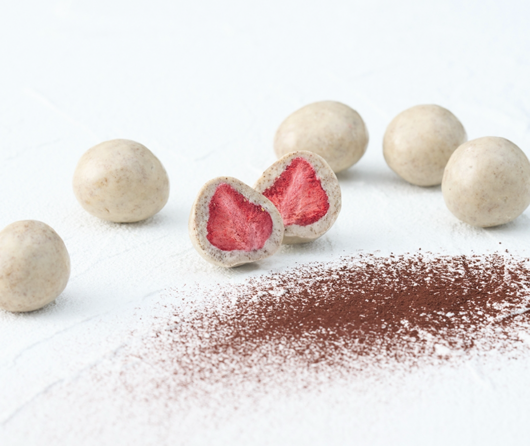 MUJI無選別提拉米蘇可可含餡草莓，119元。(MUJI提供，以下同)