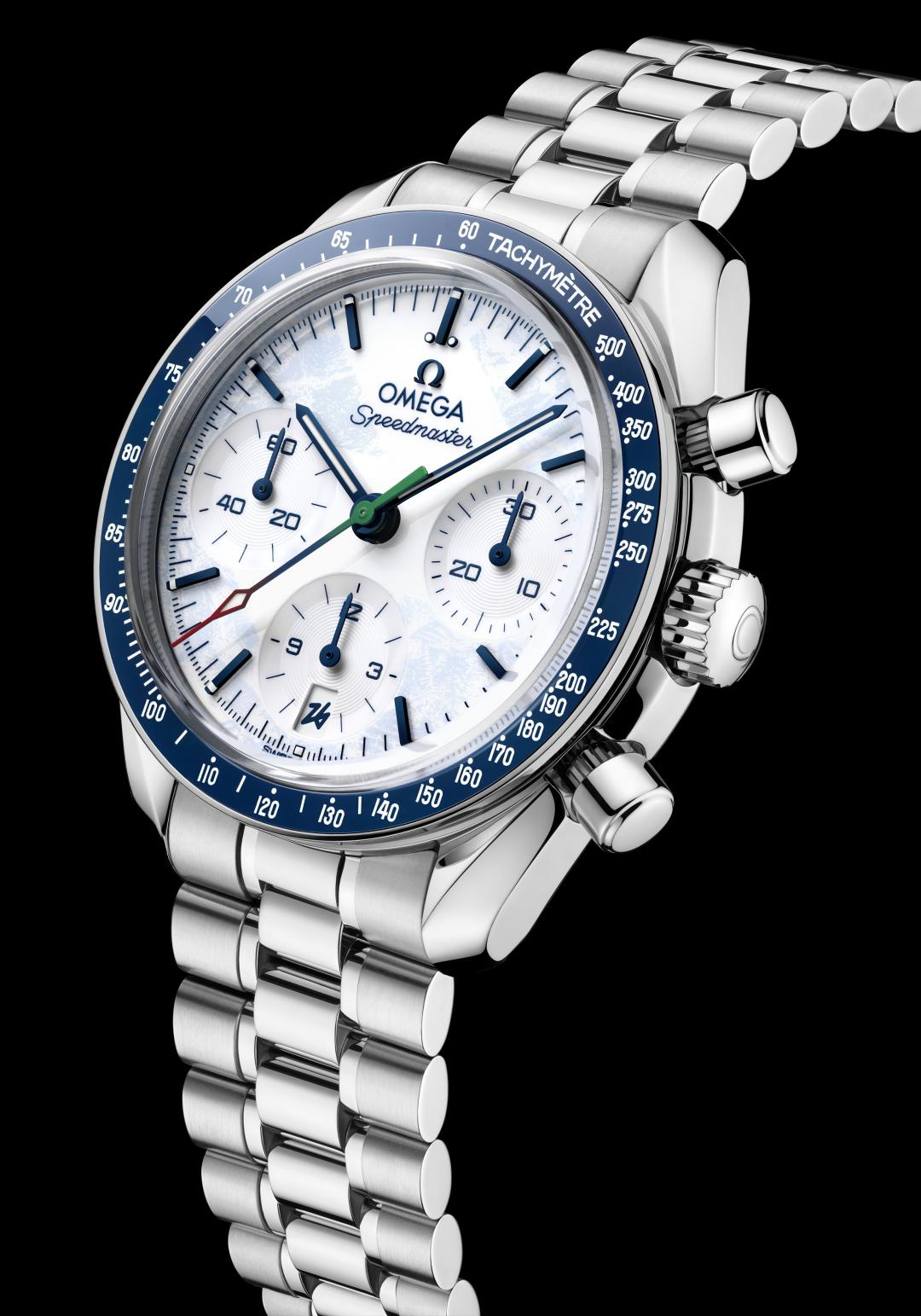 OMEGA為2026年帕運推出超霸38 mm Milano Cortina 2026 Paralympic限定腕錶，200,000元。(OMEGA提供，以下同)