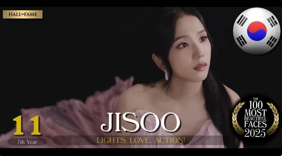 Jisoo奪得第11名。（翻攝自youtube）