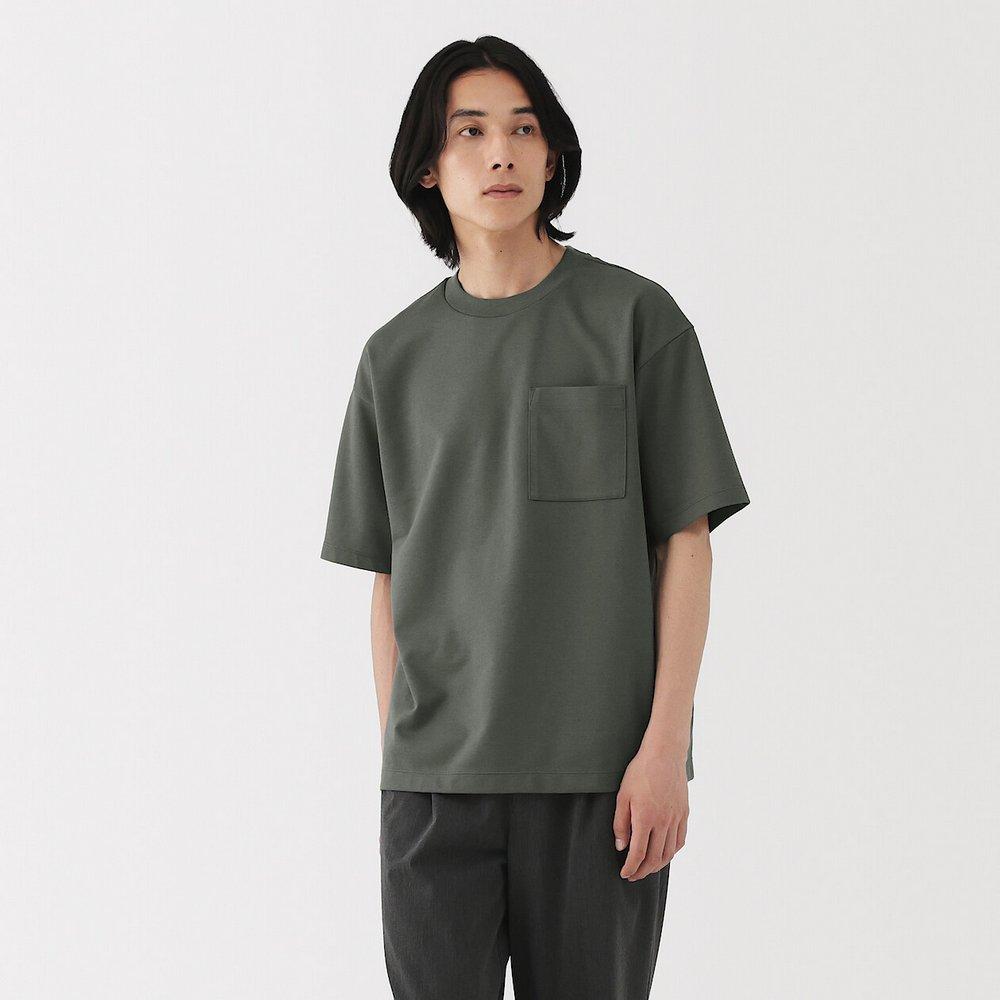 男裝涼感寬版短袖T恤，690元。