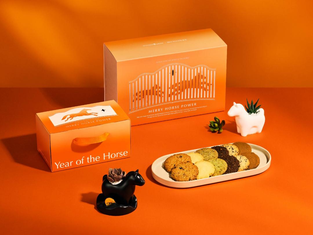 快樂馬力年節禮盒分為三種尺寸：馬上有肉（NT$690）、馬上有錢（NT$1,390）、馬上有福（NT$1,690）。