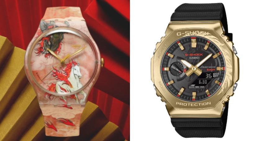 馬年限定腕錶奔騰迎新春 SWATCH浮凸印刷營造動感 G-SHOCK黑金駿馬活靈活現