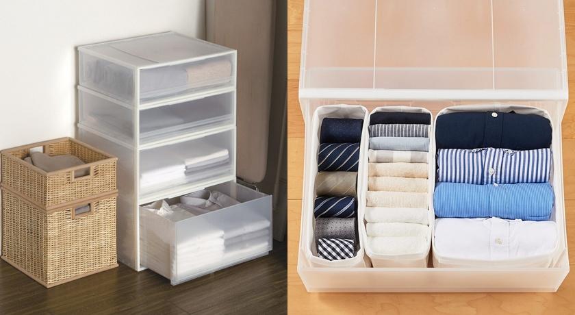 PP衣裝盒(橫式，深型)，靈活運用各種空間，949元。