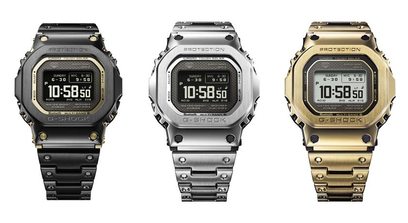 (左起)GMW-BZ5000BD-1錶款21,000元、GMW-BZ5000D-1錶款19,500元、GMW-BZ5000GD-9錶款21,000元。