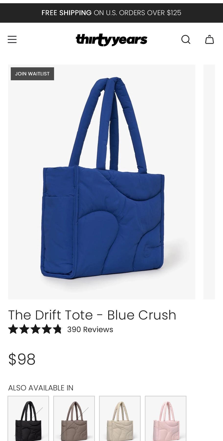 真美子的包包來自平價品牌。(翻攝自官網)