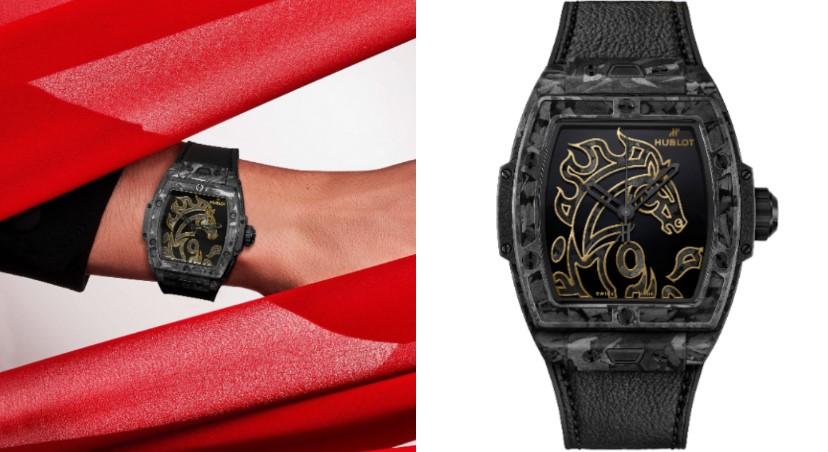 Hublot限量錶刻畫悍馬之姿 首度導入碳纖維鑲嵌工藝 黑金配色駿馬躍動氣勢奔騰 Hublot限量錶刻畫悍馬之姿 首度導入碳纖維鑲嵌工藝 黑金配色駿馬躍動氣勢奔騰