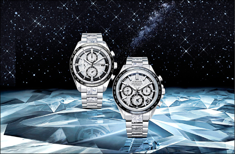 「隱耀款」男錶集結CITIZEN核心技術打造而成，光動能電波對時錶AT8284-61A，54,800元（圖左）；光動能GPS衛星對時錶CC4076-65A，79,800元（圖右）。