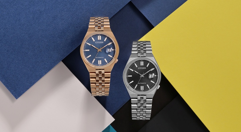 CITIZEN入門機械錶新色帥翻！五珠鍊帶搭釘紋錶盤質感升級 2萬有找