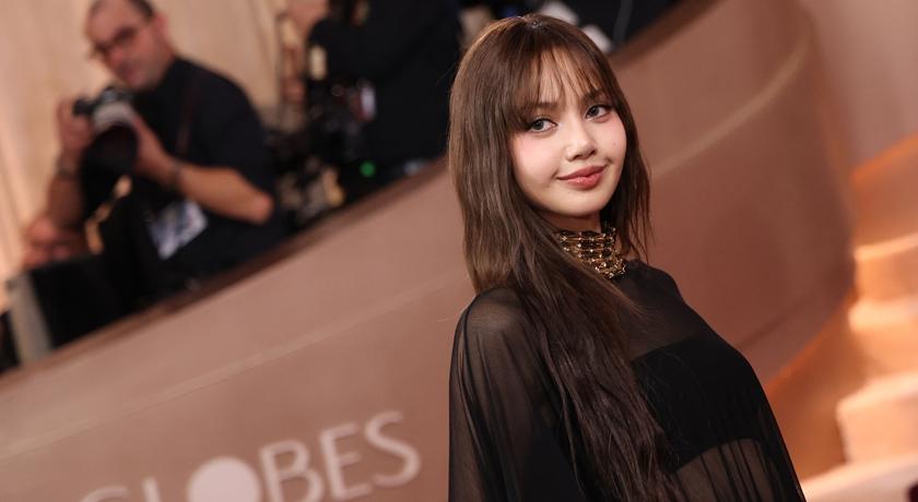 Lisa金球獎紅毯現身引爆全球關注透膚黑紗禮服撩人