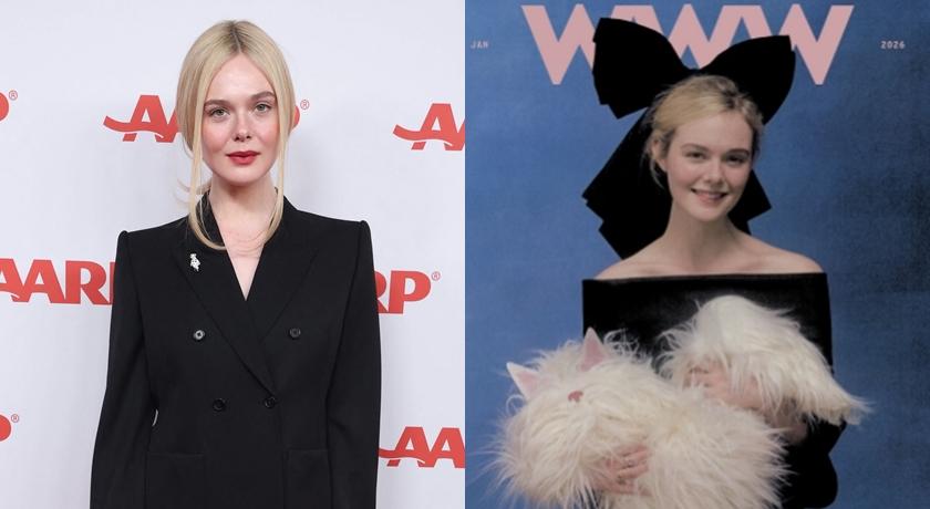 人躺餐盤還同框巨型叉子！「仙氣女星」艾兒芬妮超不合理時尚片掀熱議