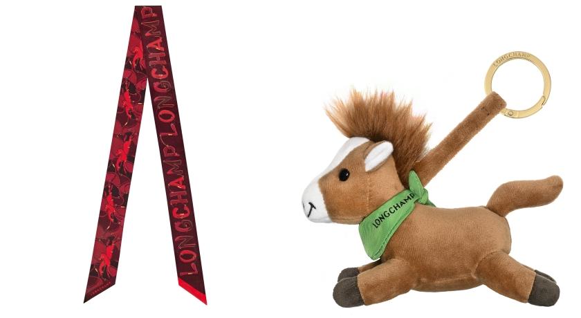 （左起）限定系列束髮帶（NT$5,000）、鑰匙圈（NT$5,900）。