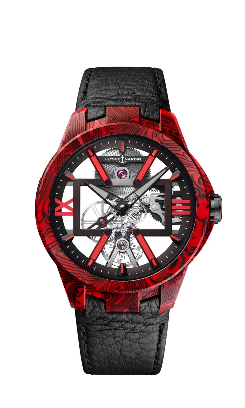 經理人系列鏤空X巖漿腕錶，1,014,000元。（Ulysse Nardin提供）