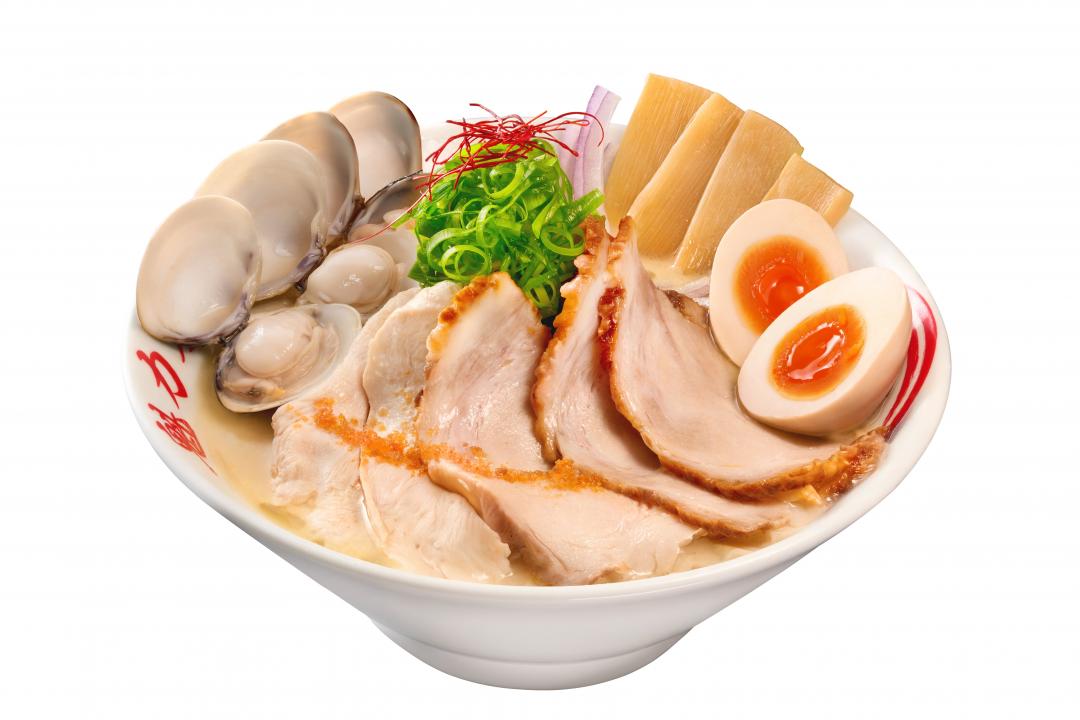 台北旗艦店限定款商品「金燦烏魚子雞白湯貝拉麵」，459元。