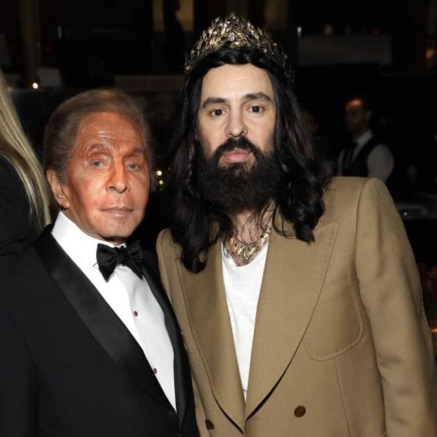 Valentino品牌現任設計師Alessandro Michele，於個人社群向Valentino先生致意與道別。（攝自instagram）