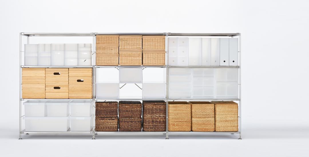 MUJI收納系列採用統一吋法設計，更能彈性運用空間。(MUJI提供，以下同)