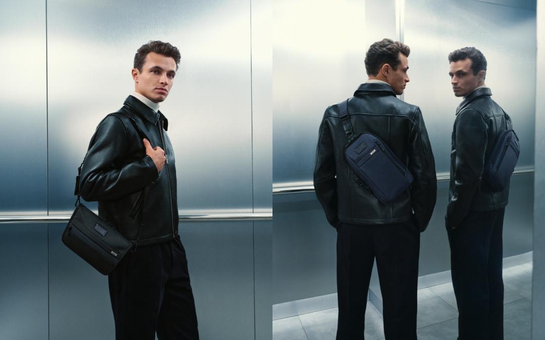 Alpha系列全新推出7款小包設計，（左起）可轉換式手拿斜背包（NT$12,500）、肩背包（NT$12,500）。