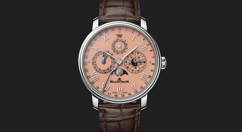 寶珀Blancpain終於推出鮭魚粉錶盤!兩種日曆搭月相和生肖 史上最複雜