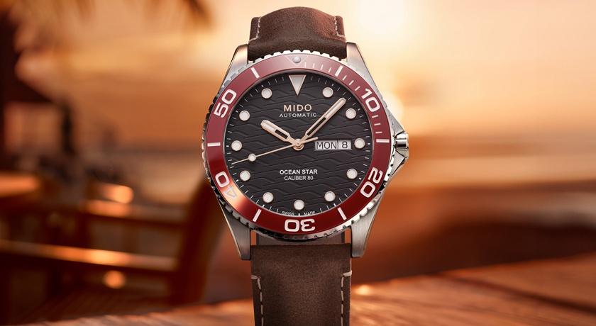 美度MIDO人氣潛水錶Ocean Star推新色！火焰紅搭玫瑰金 抗磁機芯超精準