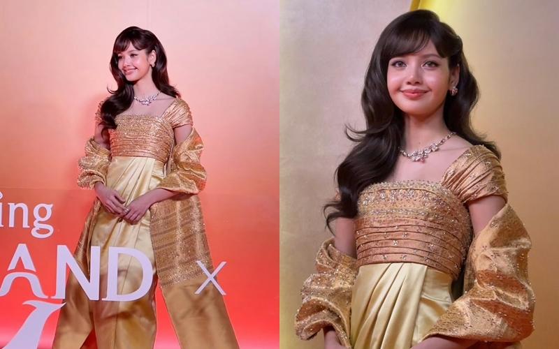 Lisa身穿泰國傳統服飾出席觀光局活動。（翻攝自instagram）