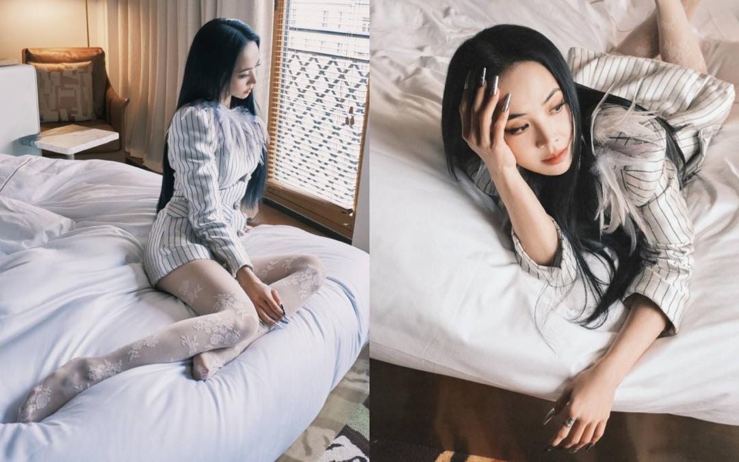 牀上慵懶美照，雖然趕在JST發出提醒粉絲乖乖睡覺，但太辣直接讓人睡不著啦！
