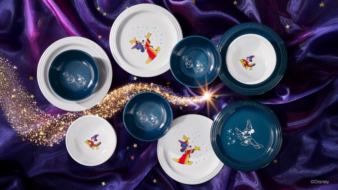 Le Creuset Fantasia魔法師米奇系列，圓盤與深圓盤，880元（單只）。