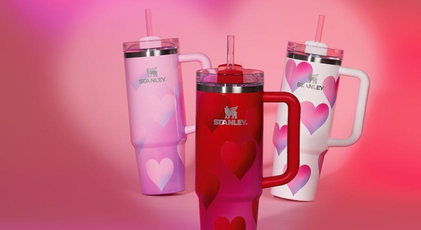 美國爆紅保溫瓶Stanley滿版愛心太夢幻！絕對防漏尺寸豐富 隨時補水超方便