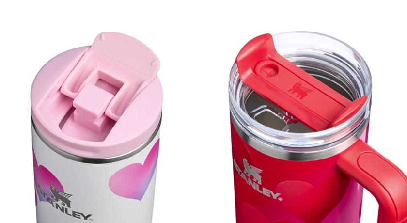 美國爆紅保溫瓶Stanley滿版愛心太夢幻！絕對防漏尺寸豐富 隨時補水超方便