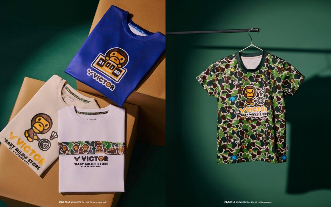 迷彩Q版猿人攻佔羽球場！VICTORＸBABY MILO STORE®萌潮聯名必收