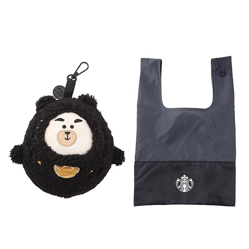 財運逹摩小熊隨行收納袋，550元。（Starbucks提供）