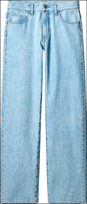 牛仔褲持續推出多元剪裁，讓不同身形的人都能找到最修身的版型。女裝直筒牛仔褲，1,290元。