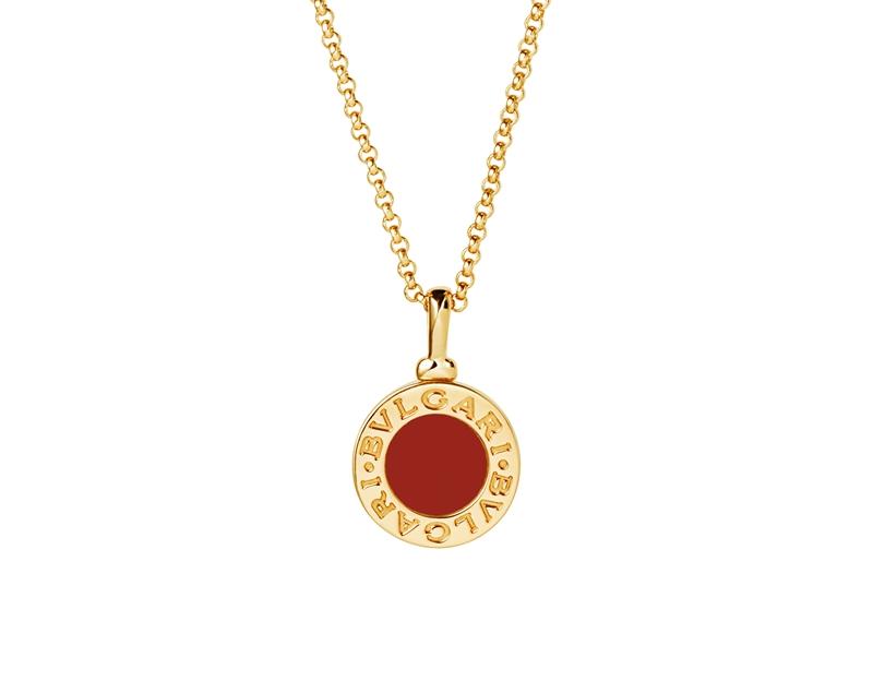 BVLGARI BVLGARI黃K金紅玉髓項鍊。（BVLGARI提供）