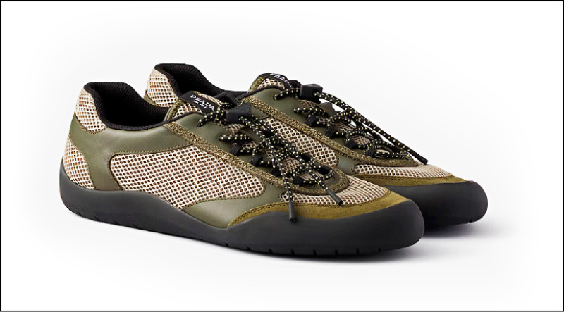 中性款Speedrock皮革及網眼運動鞋，39,000元。