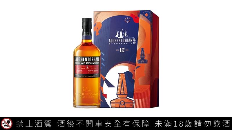 歐肯12年單一麥芽蘇格蘭威士忌禮盒，1,220 元。（三得利提供）