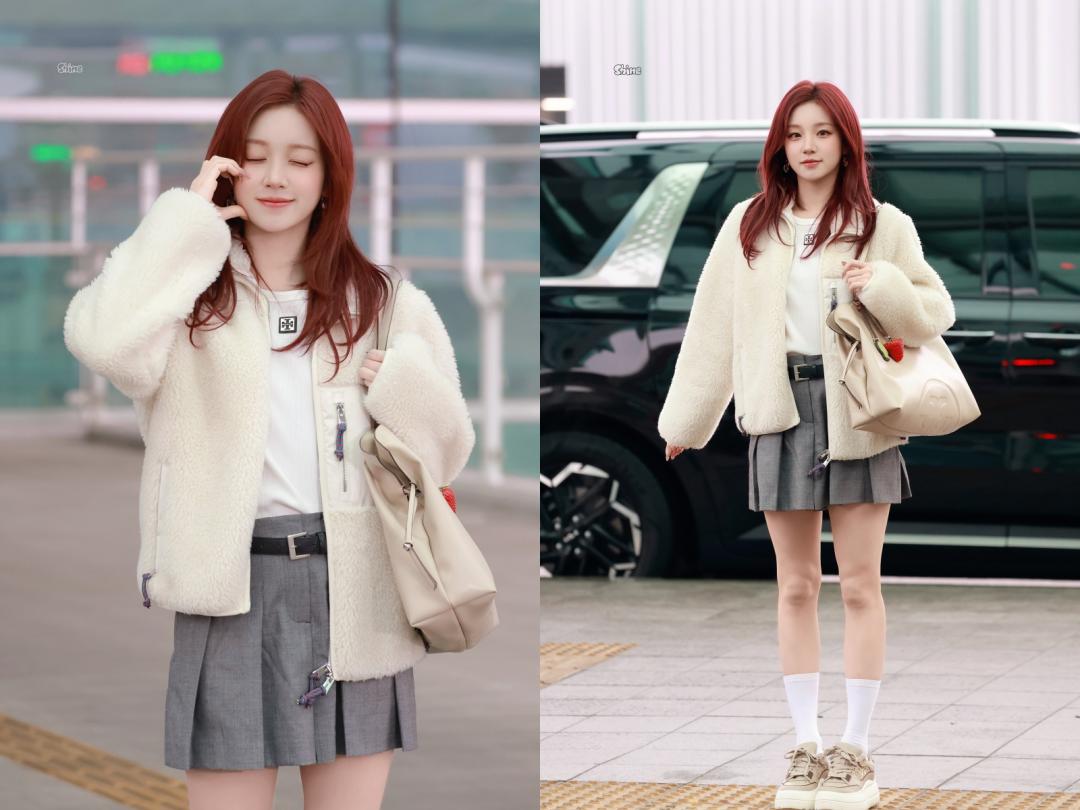 宋雨琦以百褶裙穿出俏麗與可愛。