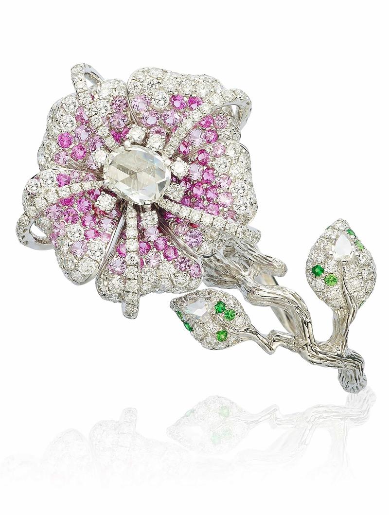 ANNA HU貴芙蓉粉紅寶石戒指。（ANNA HU提供）