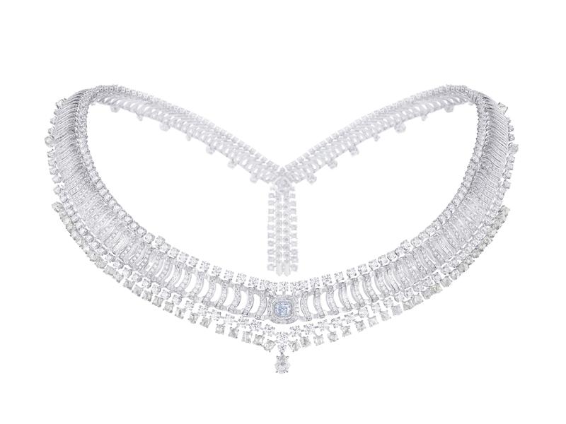 De Beers Vibrations高級珠寶系列Echo鑽石項鍊。（De Beers提供）