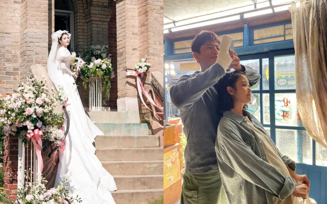 無論是婚紗照，還是後來的孕肚自拍寫真，每一幀畫面都很甜。