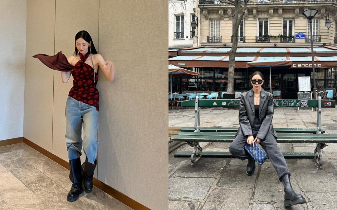 私服穿搭，李多熙偏愛以簡約單品搭配長靴，延伸整體視覺效果。