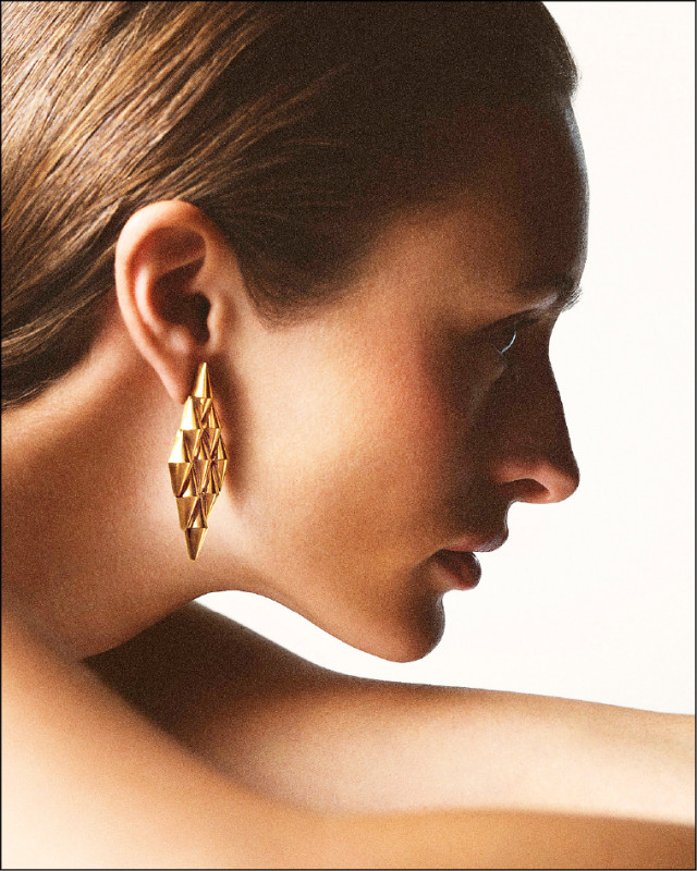 Bvlgari Eternal Vimini黃K金耳環（一對）。