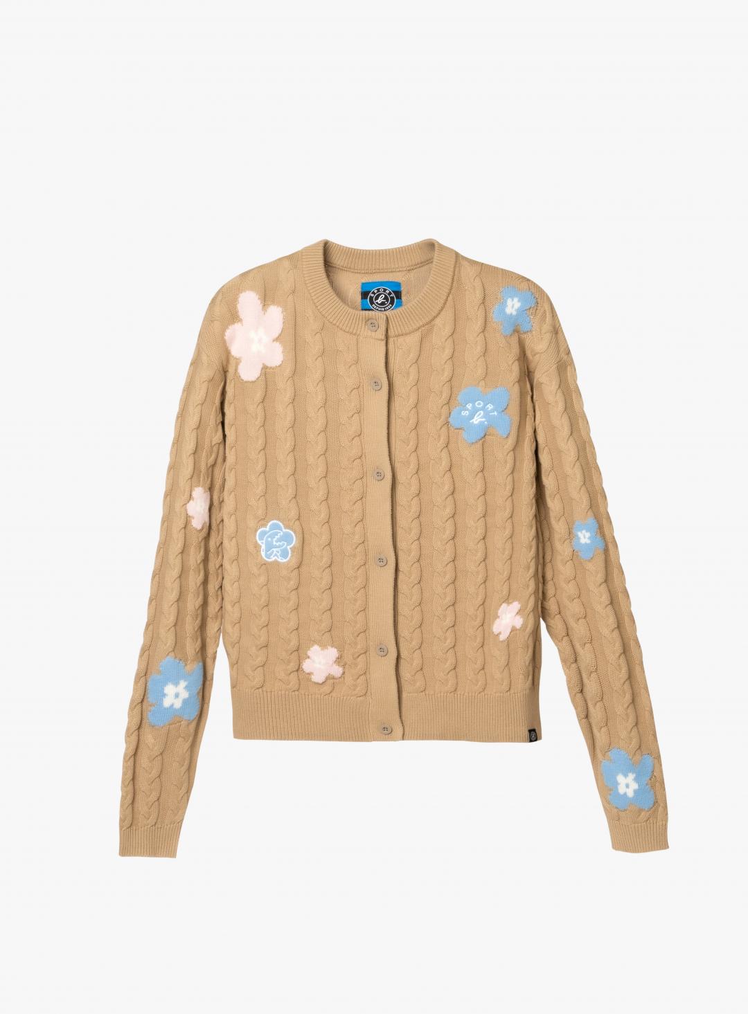 SPORT b.限定花卉針織開襟外套，7,580元。