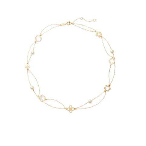 TORY BURCH Forget Me Not勿忘我系列層疊項鍊，9,990元。