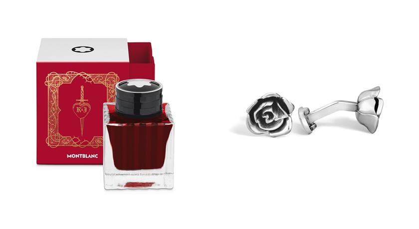 《羅密歐與茱麗葉》墨水瓶50ml/1,800元、袖扣17,300元。