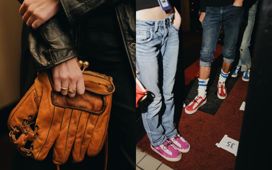 棒球手套Kisslock手拿包及全新無鞋帶滑板運動鞋，是新一季亮眼配件之作。