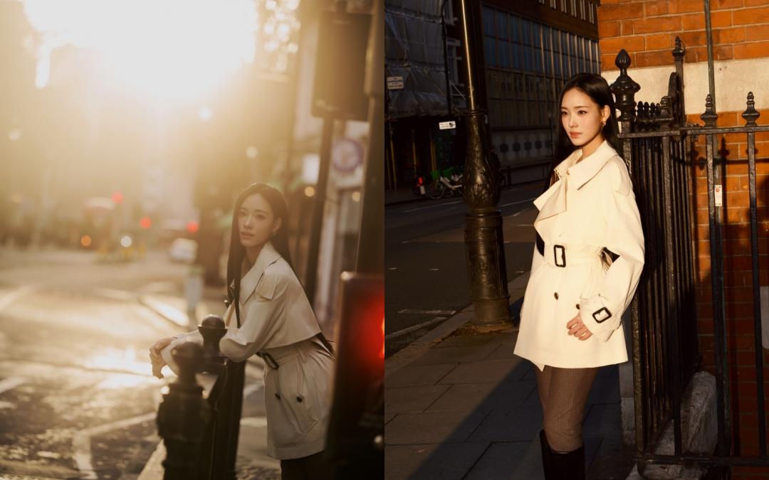 結合夕陽餘暉的逆光美照，為Lily增添幾分自信光芒。