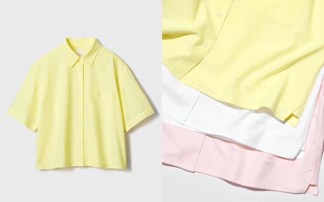 女裝牛津寬版短袖襯衫，售價NT$790元。