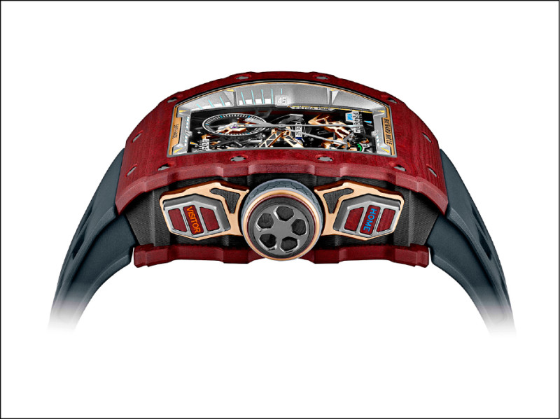 2點與4點鐘的按鈕設計，用於統計主客隊進球數，連結足球元素。