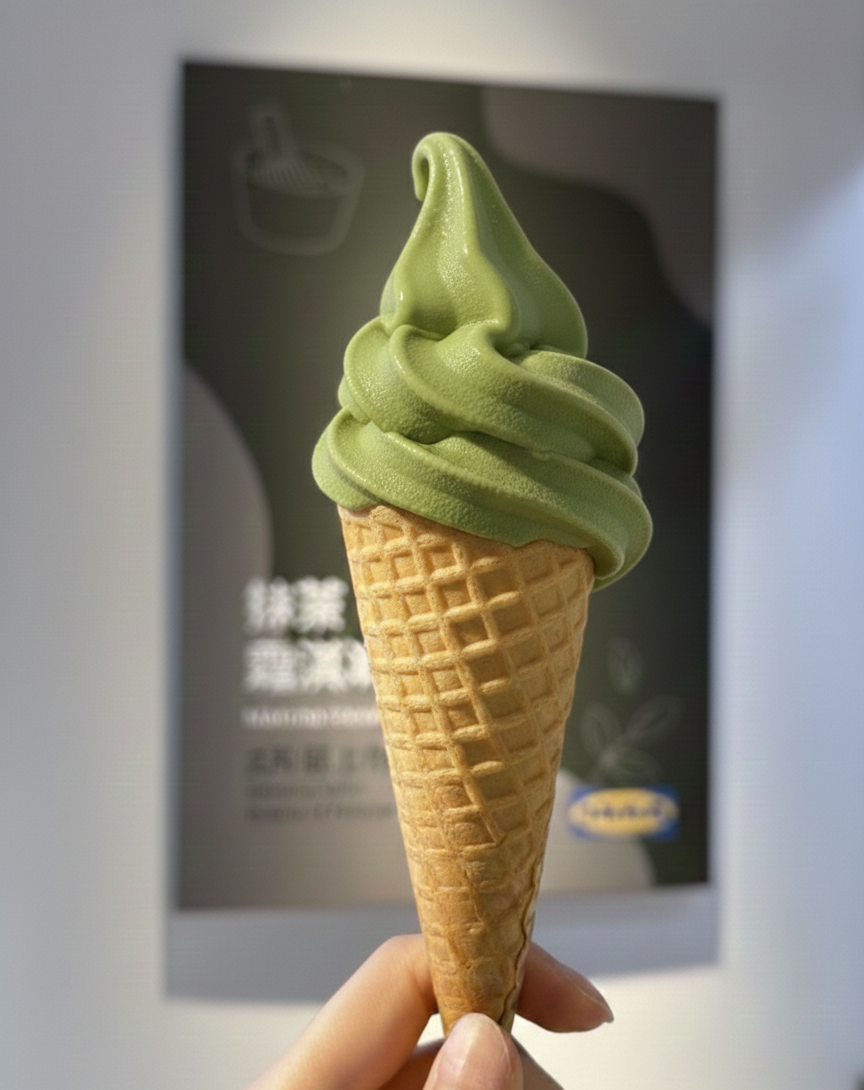 抹茶霜淇淋 20元，期間限定2026/2/26-2026/4/30。(IKEA提供，以下同)