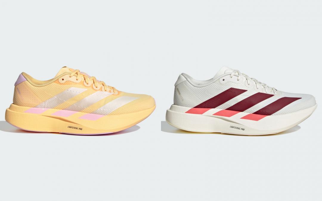 ADIZERO EVO SL WOVEN女鞋（左起）JR4732、KJ3594，皆為三月開賣，售價各NT$4,890元。