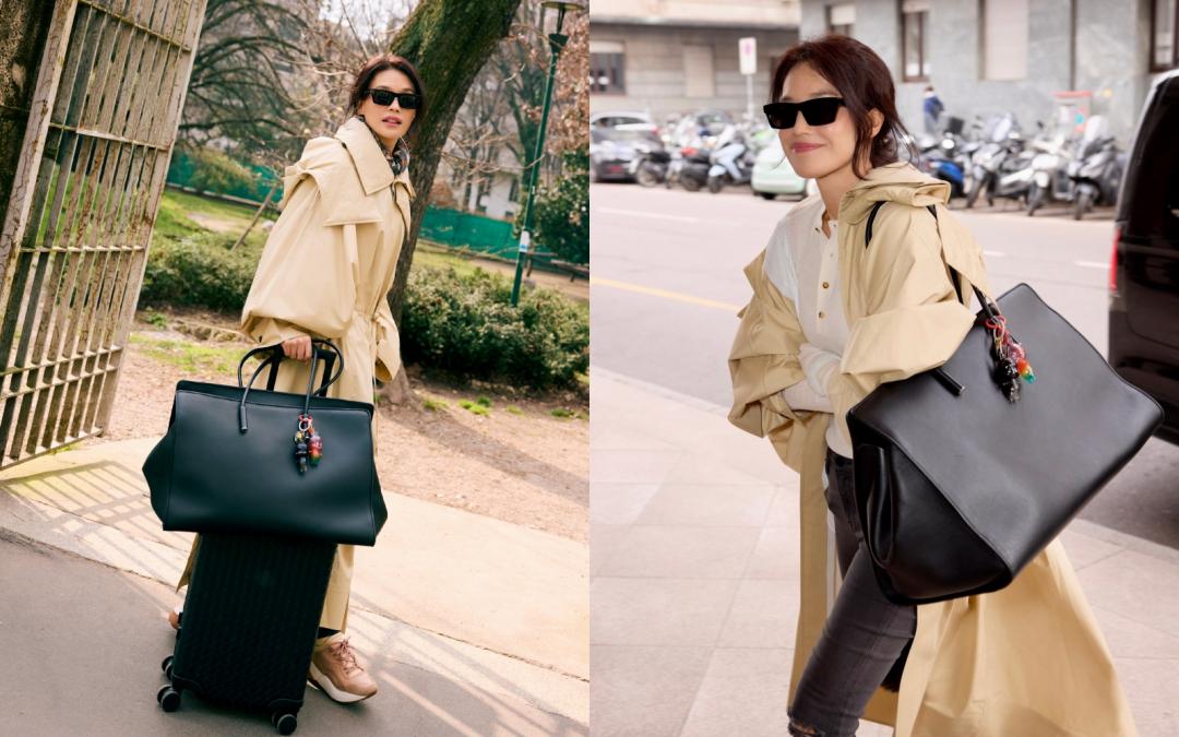 現身機場時，舒淇以俐落率性風格展現巨星氣場。